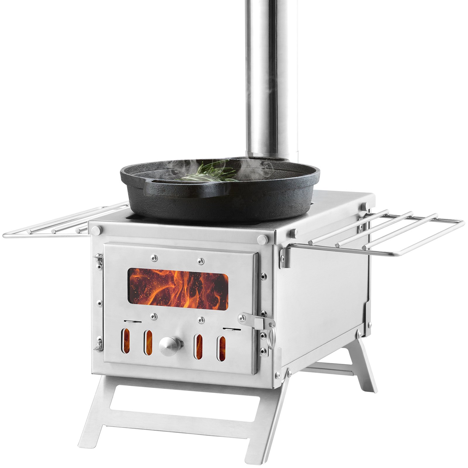 Wood Stove, 80 Inch, Stainless Steel Camping Tent Stove